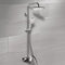 Winner Chrome Exposed Pipe Shower System with 8" Rain Shower Head and Hand Shower - Stellar Hardware and Bath 