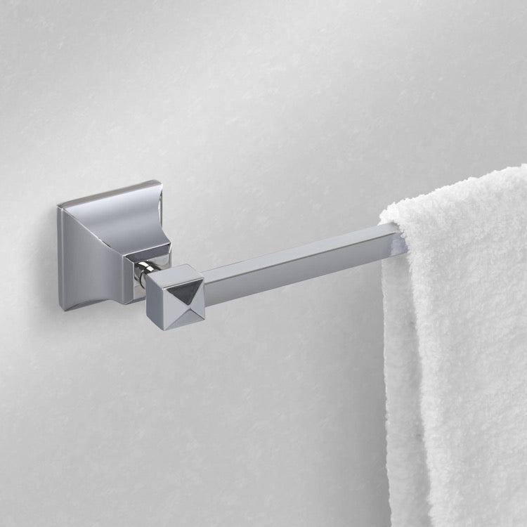 Classic Hotel 14 Inch Polished Chrome Towel Bar - Stellar Hardware and Bath 