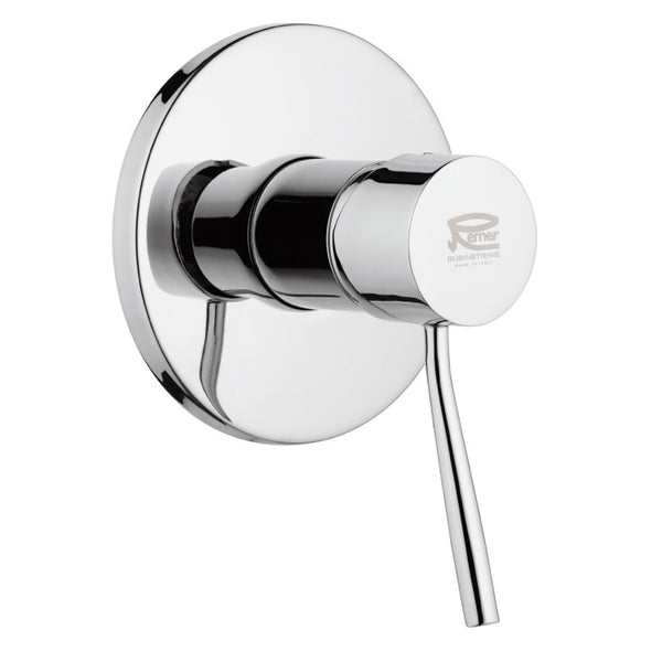 Minimal Plated-Brass Shower Mixer With Single Lever - Stellar Hardware and Bath 