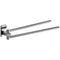 Maine 14 Inch Polished Chrome Double Arm Swivel Towel Bar - Stellar Hardware and Bath 