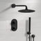 Orsino Matte Black Thermostatic Shower System with Rain Shower Head and Hand Shower - Stellar Hardware and Bath 