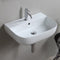 Glam Modern White Ceramic Wall Mounted or Vessel Sink - Stellar Hardware and Bath 