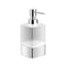 Boutique Hotel Frosted Glass Soap Dispenser With Chrome Base - Stellar Hardware and Bath 