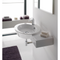 Wish Ceramic Wall Mounted or Vessel Bathroom Sink with Right Counter Space - Stellar Hardware and Bath 