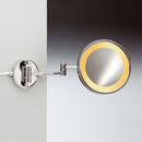 Incandescent Mirrors Wall Mounted One Face Lighted Brass 3x or 5x Magnifying Mirror - Stellar Hardware and Bath 