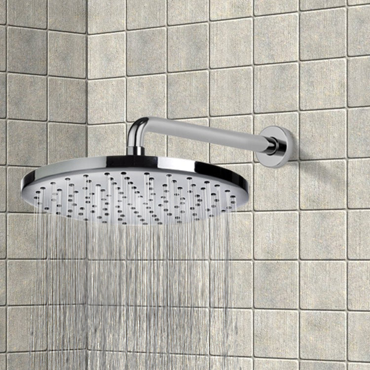 Water Therapy 8" Chrome Rain Shower Head With Arm - Stellar Hardware and Bath 