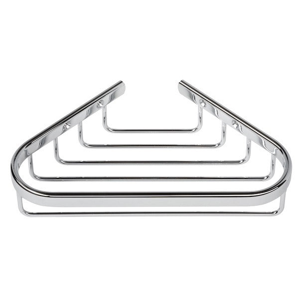 Basket Collection Chrome Corner Shower Soap or Sponge Holder - Stellar Hardware and Bath 