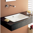 Gaia Rectangular White Ceramic Drop In or Vessel Sink - Stellar Hardware and Bath 