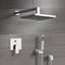 Orsino Chrome Shower System with 8" Rain Shower Head and Hand Shower - Stellar Hardware and Bath 