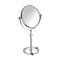 Moon Light Chrome or Gold Pedestal Double Face with White Crystals 3x or 5x Magnifying Mirror - Stellar Hardware and Bath 