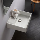 Teorema Square White Ceramic Wall Mounted or Vessel Sink - Stellar Hardware and Bath 