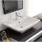 Kylis Rectangular White Ceramic Wall Mounted or Vessel Sink - Stellar Hardware and Bath 
