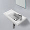 Frame Rectangle White Ceramic Wall Mounted or Drop In Sink - Stellar Hardware and Bath 