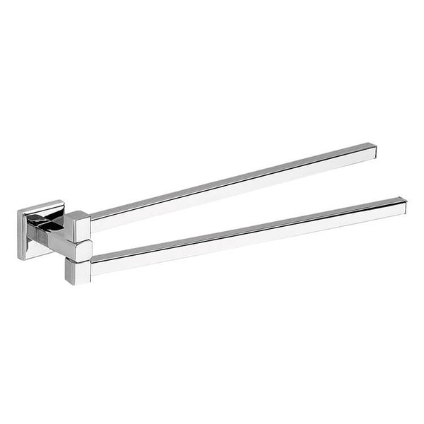 Colorado 14 Inch Polished Chrome Double Swivel Towel Bar - Stellar Hardware and Bath 