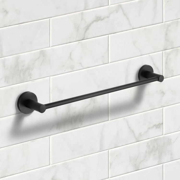 General Hotel 19 Inch Matte Black Towel Bar - Stellar Hardware and Bath 