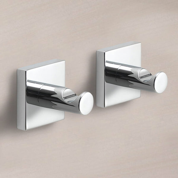 Fuji Set of Polished Chrome Bathroom Hooks - Stellar Hardware and Bath 