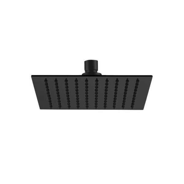 Head Showers Ultra Thin 10" Matte Black Rain Shower Head - Stellar Hardware and Bath 