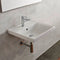 ML Rectangular White Ceramic Wall Mounted or Drop In Bathroom Sink - Stellar Hardware and Bath 
