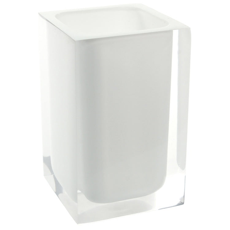 Square White Toothbrush Holder - Stellar Hardware and Bath 