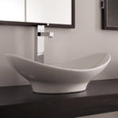 Zefiro Oval-Shaped White Ceramic Vessel Sink - Stellar Hardware and Bath 