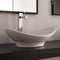 Zefiro Oval-Shaped White Ceramic Vessel Sink - Stellar Hardware and Bath 