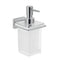 Atena Glass Soap Dispenser With Chrome Wall Mounted Holder - Stellar Hardware and Bath 