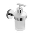 General Hotel Chrome Wall Mounted Frosted Glass Soap Dispenser - Stellar Hardware and Bath 