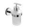 General Hotel Chrome Wall Mounted Frosted Glass Soap Dispenser - Stellar Hardware and Bath 