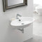 Wish Oval Shaped White Ceramic Wall Mounted or Vessel Bathroom Sink - Stellar Hardware and Bath 