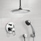 Orsino Chrome Shower System with 9" Rain Ceiling Shower Head and Hand Shower - Stellar Hardware and Bath 