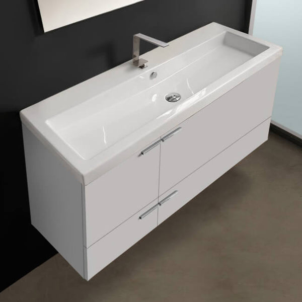 47 Inch Larch Canapa Bathroom Vanity Set, Large Basin Sink - Stellar Hardware and Bath 