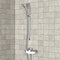 Rendino Chrome Slidebar Shower Set With Hand Shower - Stellar Hardware and Bath 