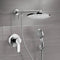 Orsino Chrome Shower System With Rain Shower Head and Hand Shower - Stellar Hardware and Bath 