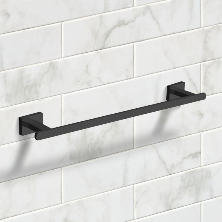 General Hotel 18 Inch Matte Black Towel Bar - Stellar Hardware and Bath 