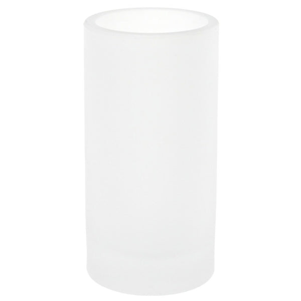 Free Standing White and Glass Tumbler - Stellar Hardware and Bath 