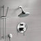 Rendino Chrome Shower System with 6" Rain Shower Head and Hand Shower - Stellar Hardware and Bath 