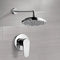 Mario Chrome Shower Faucet Set with 9" Rain Shower Head - Stellar Hardware and Bath 