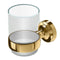 Wall Mounted Gold Brass and Glass Toothbrush Holder - Stellar Hardware and Bath 