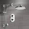 Galiano Chrome Thermostatic Shower System with 8" Rain Shower Head and Hand Shower - Stellar Hardware and Bath 