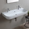 Glam Modern White Ceramic Wall Mounted or Vessel Sink - Stellar Hardware and Bath 