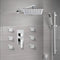 Raniero Chrome Shower System with 10" Rain Shower Head, Hand Shower, and Body Sprays - Stellar Hardware and Bath 