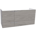 47 Inch Wall Mount Grey Walnut Double Bathroom Vanity Cabinet - Stellar Hardware and Bath 