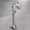 Infinity Chrome Exposed Pipe Shower System with 8" Rain Shower Head and Hand Shower - Stellar Hardware and Bath 