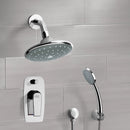 Orsino Chrome Shower System with 6" Rain Shower Head and Hand Shower - Stellar Hardware and Bath 