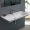 Arica Rectangle White Ceramic Wall Mounted or Drop In Sink - Stellar Hardware and Bath 