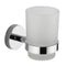 Chrome Wall Mounted Frosted Glass Toothbrush Holder - Stellar Hardware and Bath 