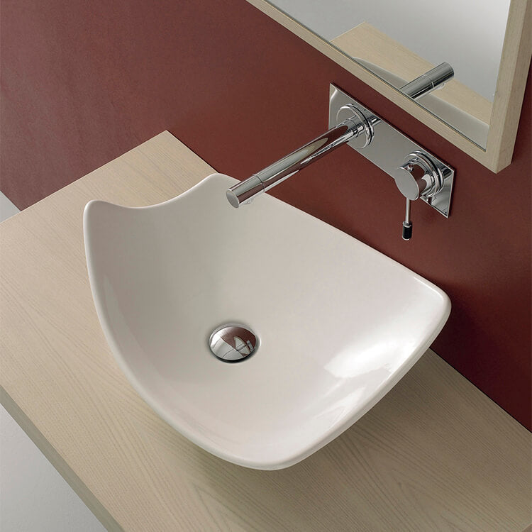 Kong Rectangular White Ceramic Vessel Sink - Stellar Hardware and Bath 