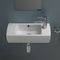 City Small Rectangular Ceramic Wall Mounted or Drop In Bathroom Sink - Stellar Hardware and Bath 
