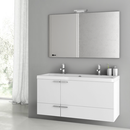 47 Inch Glossy White Bathroom Vanity Set - Stellar Hardware and Bath 