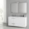 47 Inch Glossy White Bathroom Vanity Set - Stellar Hardware and Bath 